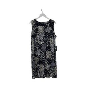 Tommy Hilfiger Navy Blue Combo Jersey Shift Dress Plus Size 18W NWT